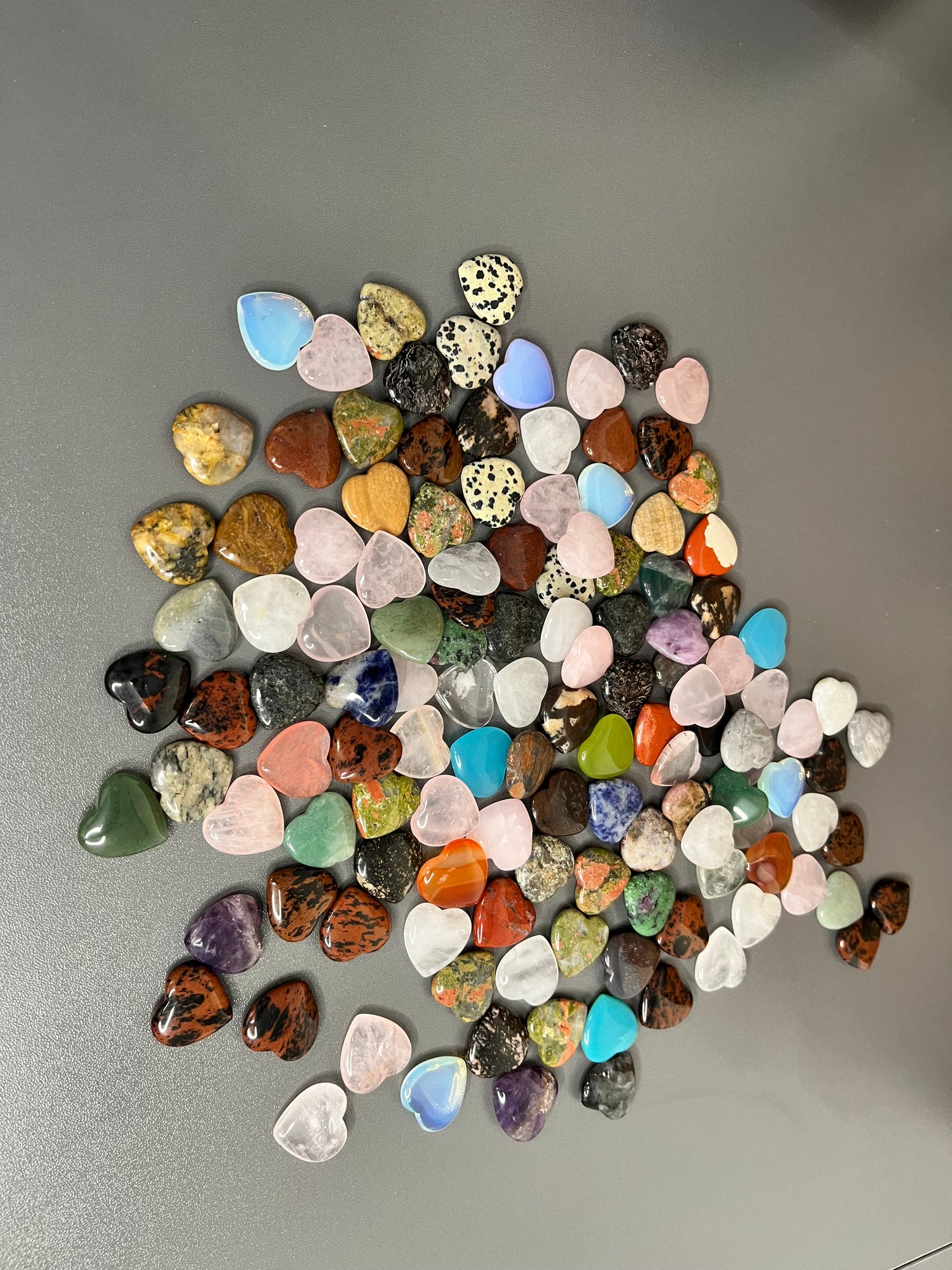 Mixed Material Crystal Hearts