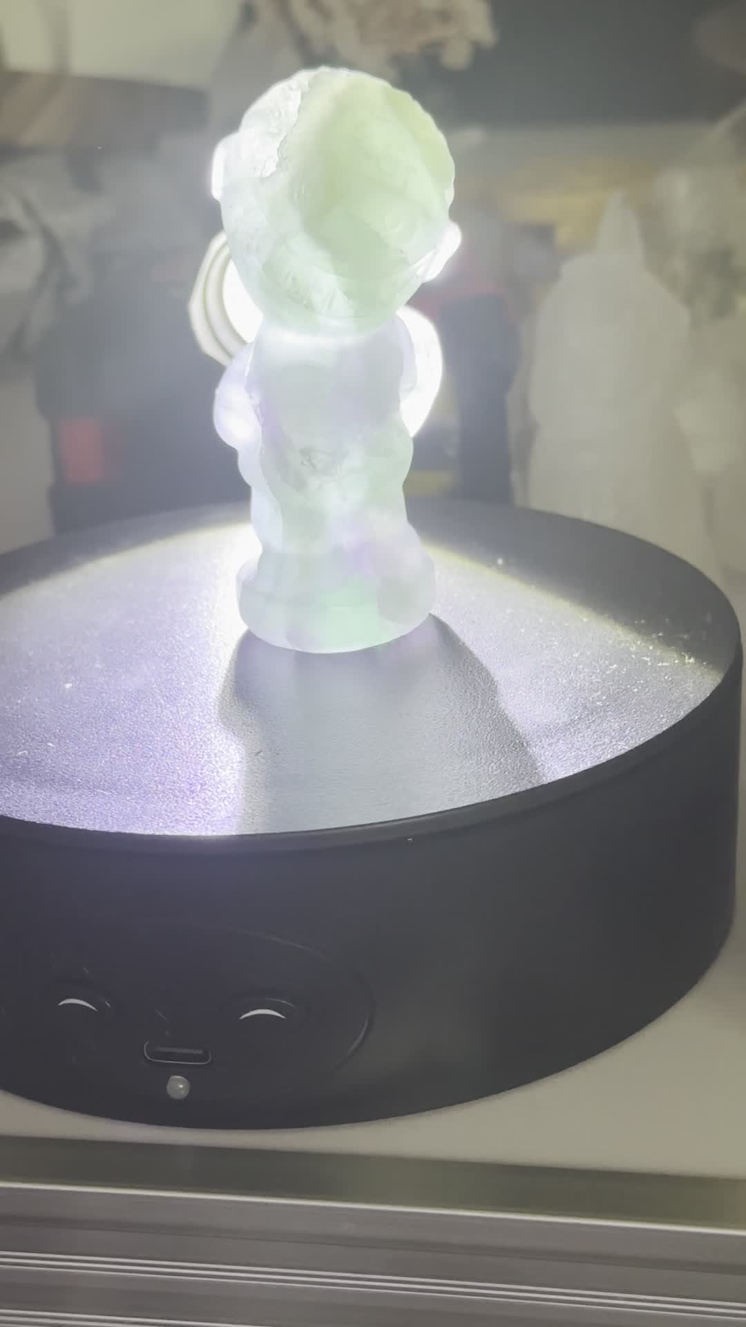 Rainbow Fluorite Nightmare Before Christmas Crystal Carving