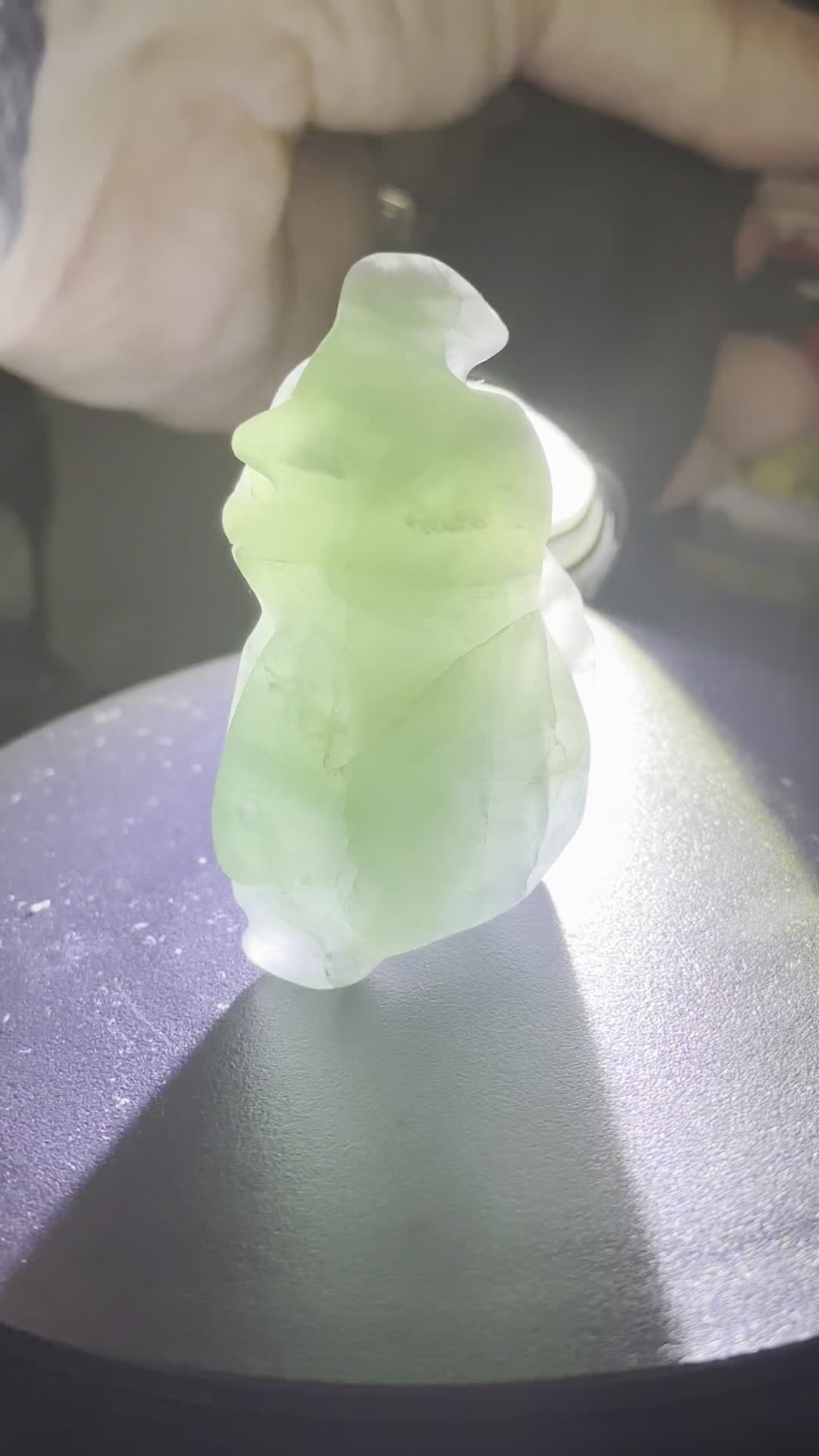 Rainbow Fluorite Nightmare Before Christmas Crystal Carving