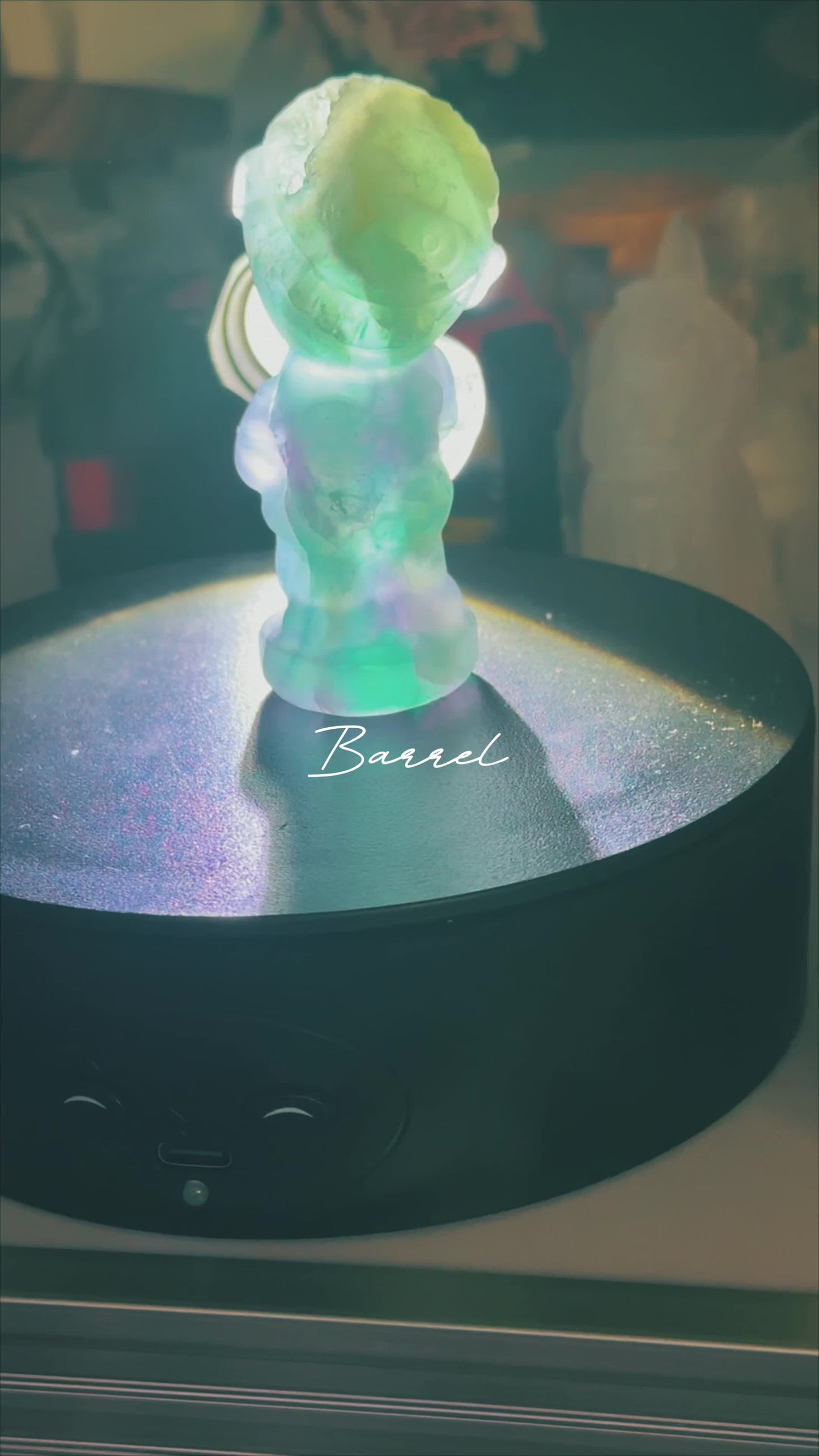 Rainbow Fluorite Nightmare Before Christmas Crystal Carving