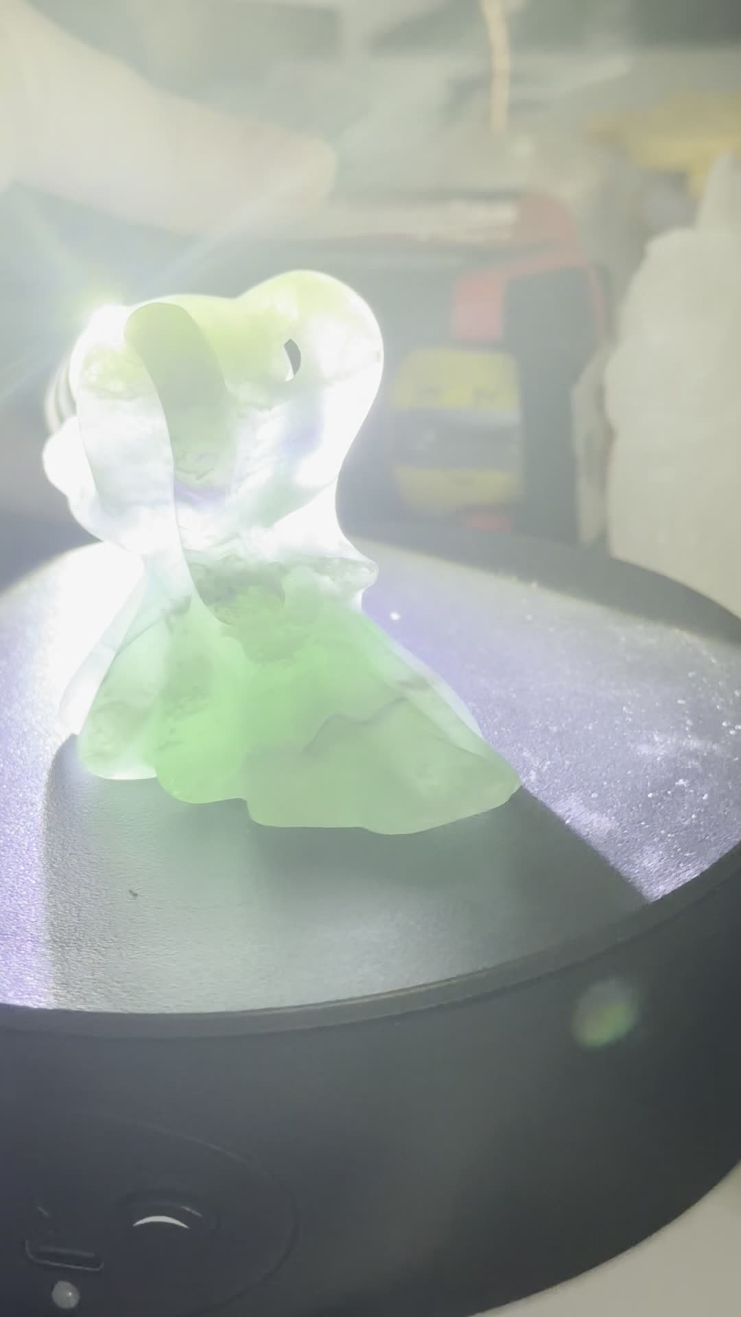 Rainbow Fluorite Nightmare Before Christmas Crystal Carving