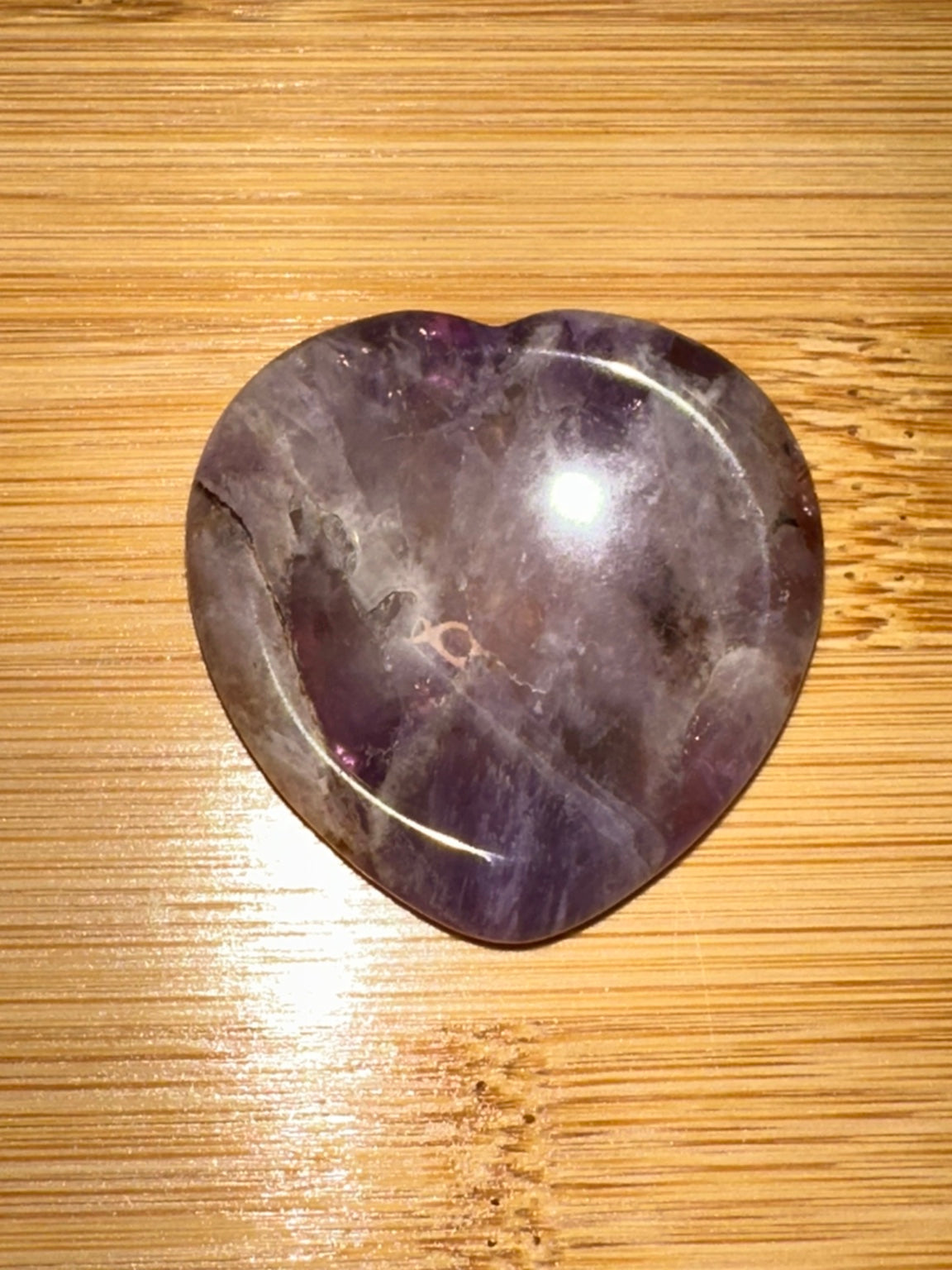Dream Amethyst Heart Worry Stone 6